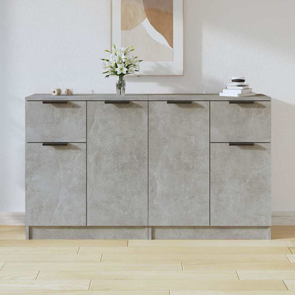 Sideboards 2 pcs 60x30x70 cm Engineered Wood Concrete grey