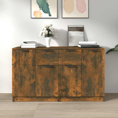 Sideboards 2 pcs 60x30x70 cm Engineered Wood Smoked oak