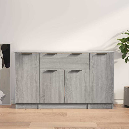 Sideboards 3 pcs Engineered Wood Grey sonoma