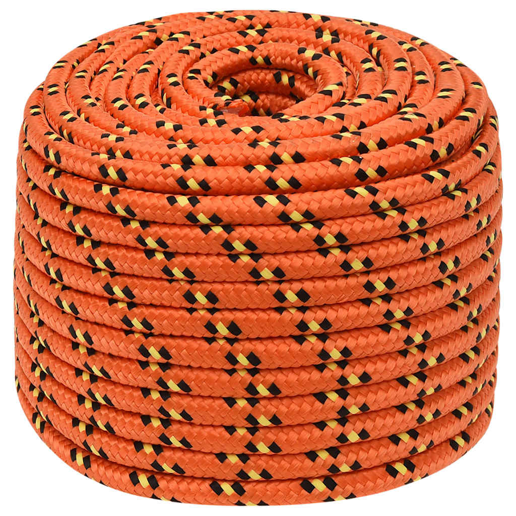 Boat Rope Polypropylene Length 100 m Orange 14 mm