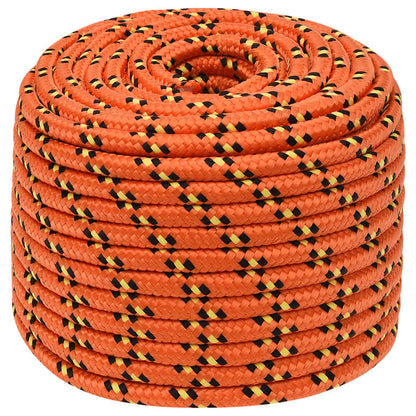 Boat Rope Polypropylene Length 100 m Orange 14 mm