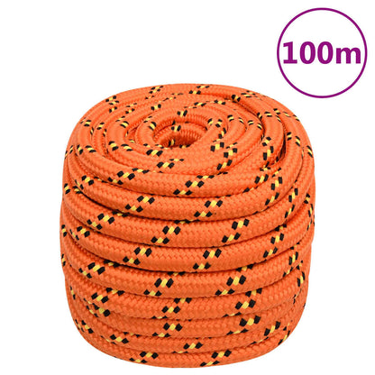 Boat Rope Polypropylene Length 100 m Orange 20 mm