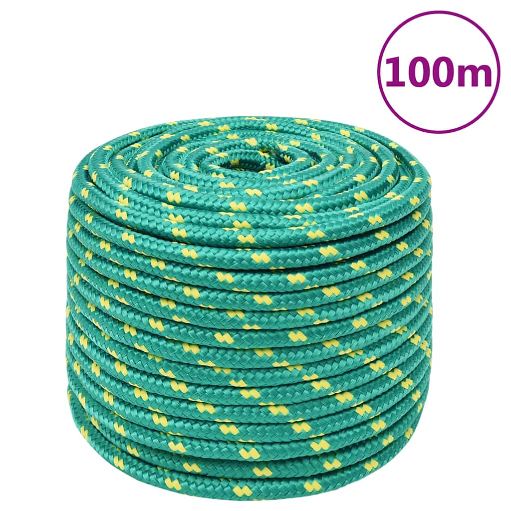 Boat Rope Polypropylene Length 100 m Green 14 mm