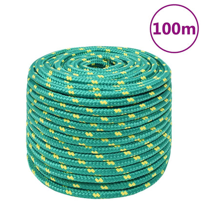 Boat Rope Polypropylene Length 100 m Green 14 mm