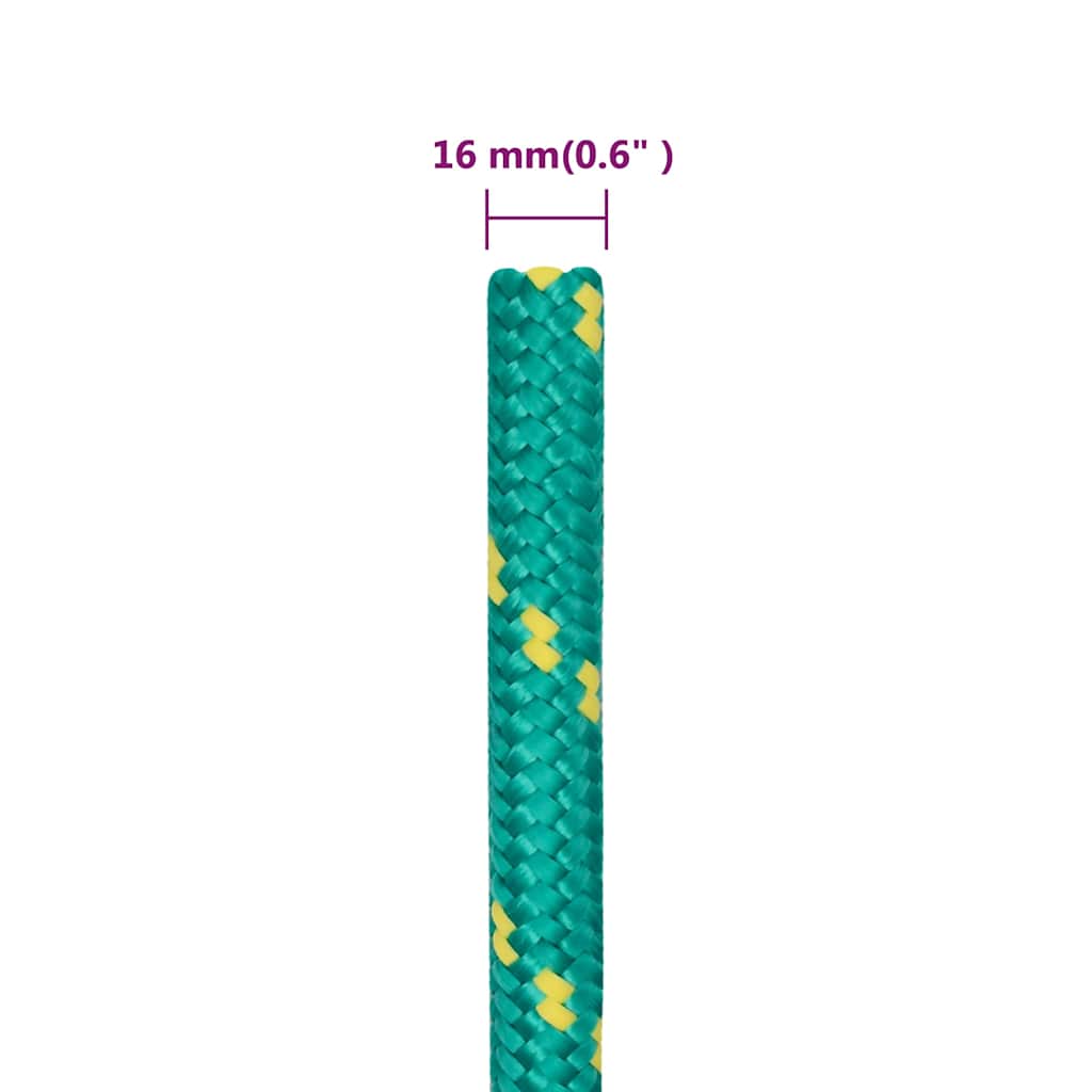 Boat Rope Polypropylene Length 100 m Green 16 mm