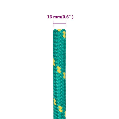 Boat Rope Polypropylene Length 100 m Green 16 mm
