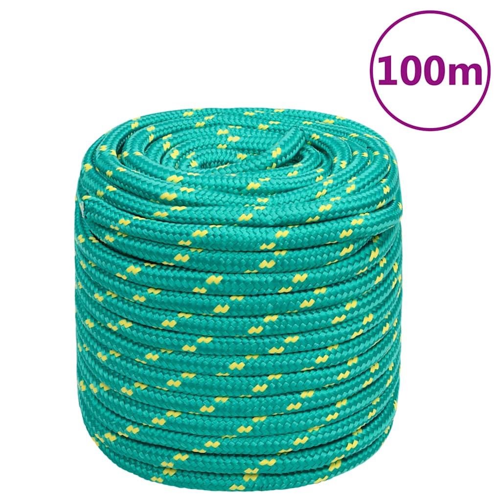 Boat Rope Polypropylene Length 100 m Green 18 mm