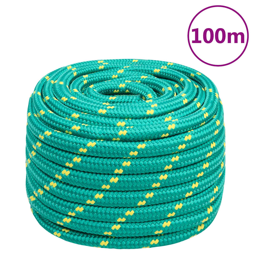 Boat Rope Polypropylene Length 100 m Green 20 mm