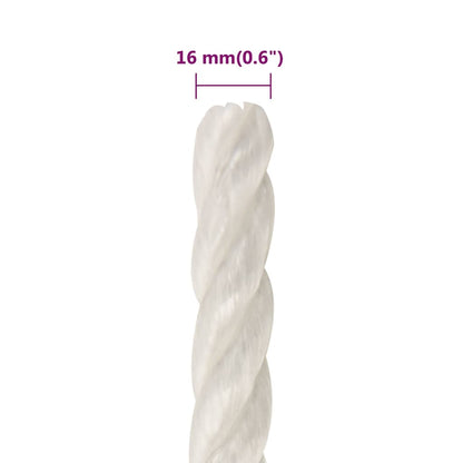 Work Rope Polypropylene White Length 100 m 16 mm