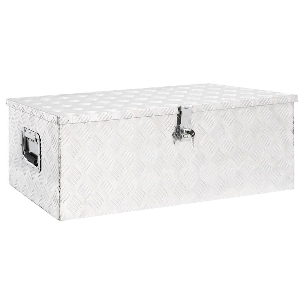 Storage Box Aluminium Silver 90 cm 33.5 cm 47 cm