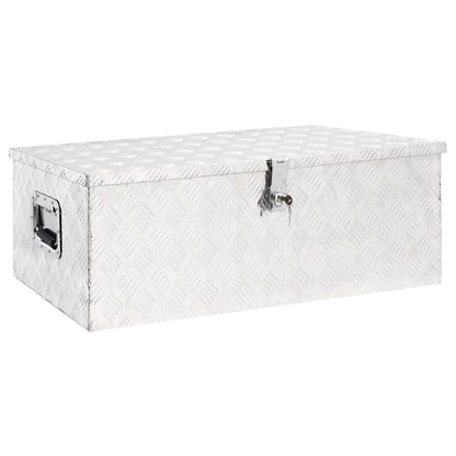 Storage Box Aluminium Silver 90 cm 33.5 cm 47 cm