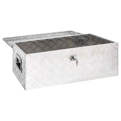 Storage Box Aluminium Silver 90 cm 33.5 cm 47 cm