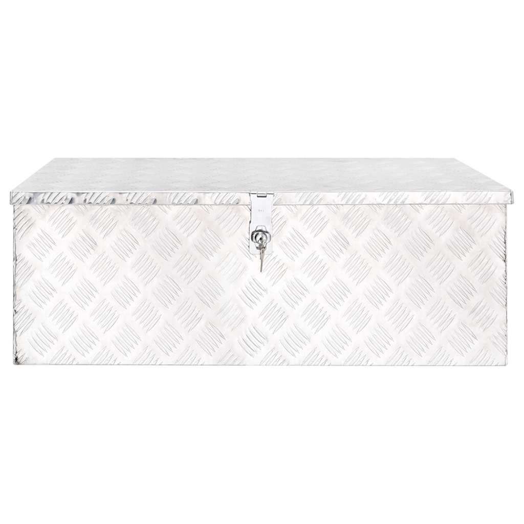 Storage Box Aluminium Silver 90 cm 33.5 cm 47 cm