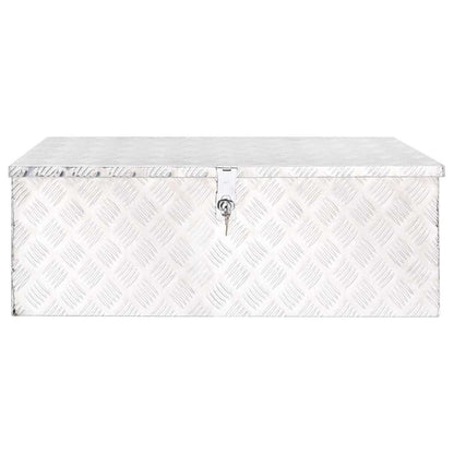 Storage Box Aluminium Silver 90 cm 33.5 cm 47 cm