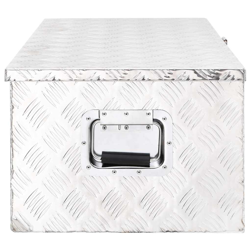 Storage Box Aluminium Silver 90 cm 33.5 cm 47 cm