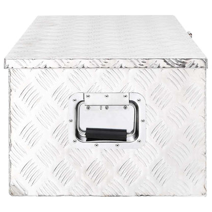 Storage Box Aluminium Silver 90 cm 33.5 cm 47 cm