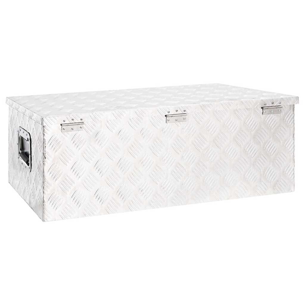 Storage Box Aluminium Silver 90 cm 33.5 cm 47 cm