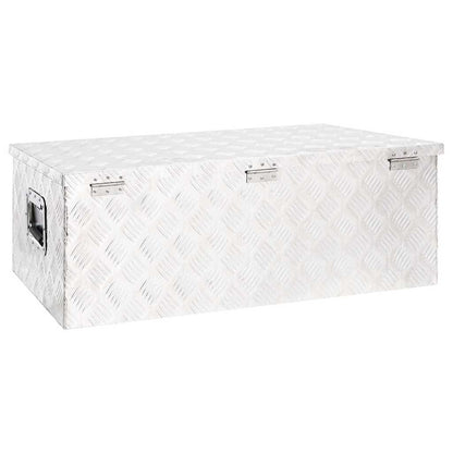 Storage Box Aluminium Silver 90 cm 33.5 cm 47 cm