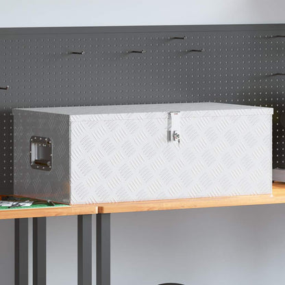 Storage Box Aluminium Silver 90 cm 33.5 cm 47 cm