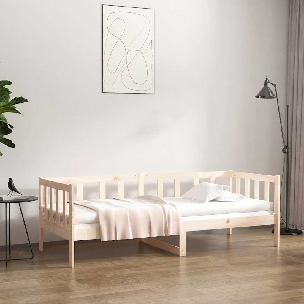 Day Bed without Mattress Solid Wood Pine Natural 80 cm 200 cm