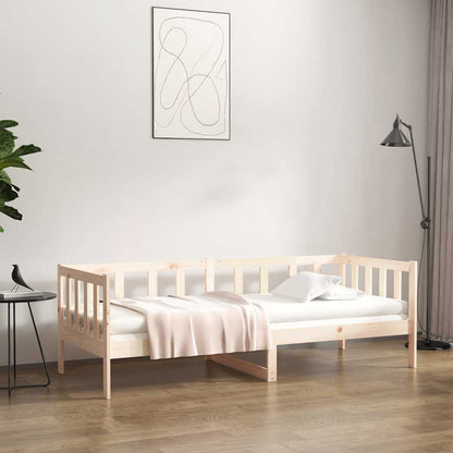 Day Bed without Mattress Solid Wood Pine Natural 80 cm 200 cm