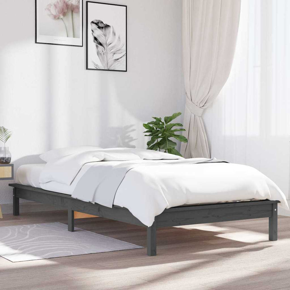 vidaXL Bed Frame without Mattress Solid Wood Pine Length 190 cm