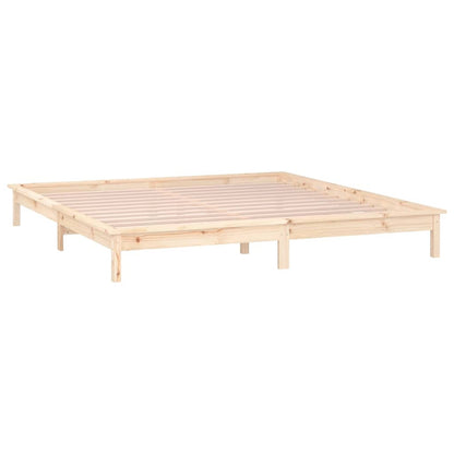 vidaXL LED Bed Frame 120x200 cm Solid Wood