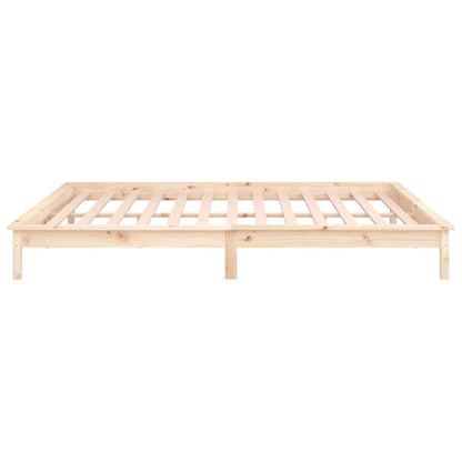 vidaXL LED Bed Frame 120x200 cm Solid Wood