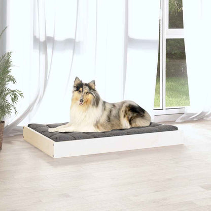 Dog Bed 51,5x44x9 cm Solid Wood Pine White