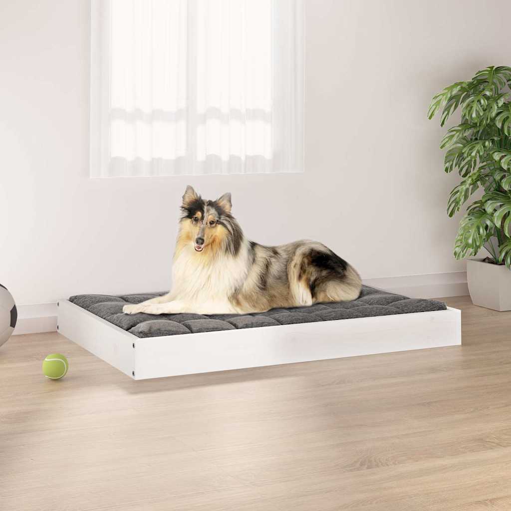 Dog Bed 51,5x44x9 cm Solid Wood Pine White
