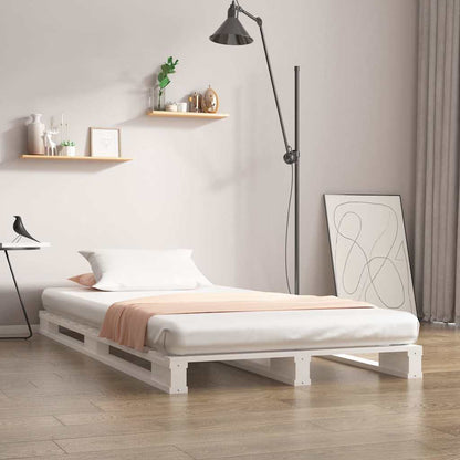 Pallet Bed without Mattress Solid Wood Length 200 cm White 90 cm