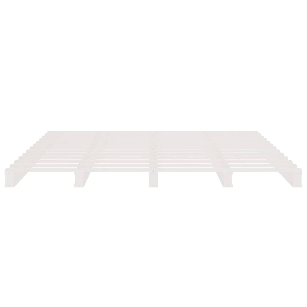 Pallet Bed without Mattress Solid Wood Length 200 cm White 140 cm
