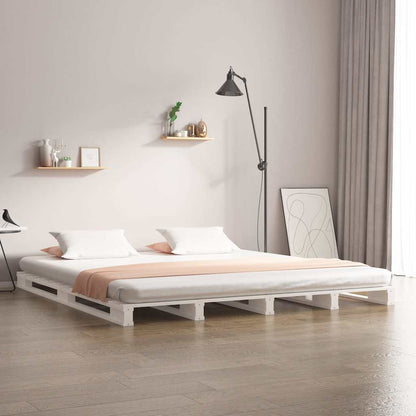 Pallet Bed without Mattress Solid Wood Length White