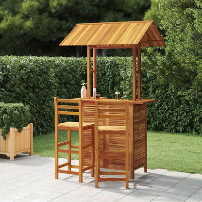 vidaXL 3 Piece Garden Bar Set Solid Wood Acacia 1