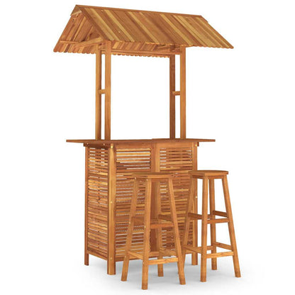vidaXL 3 Piece Garden Bar Set Solid Wood Acacia 2