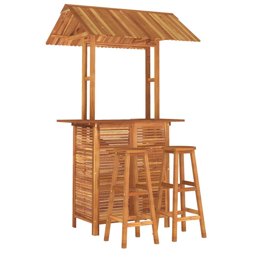 vidaXL 3 Piece Garden Bar Set Solid Wood Acacia 3