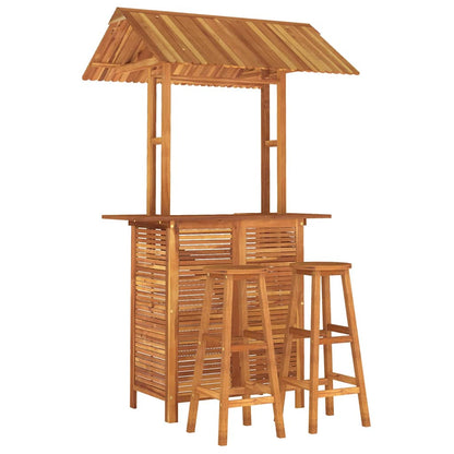vidaXL 3 Piece Garden Bar Set Solid Wood Acacia 3