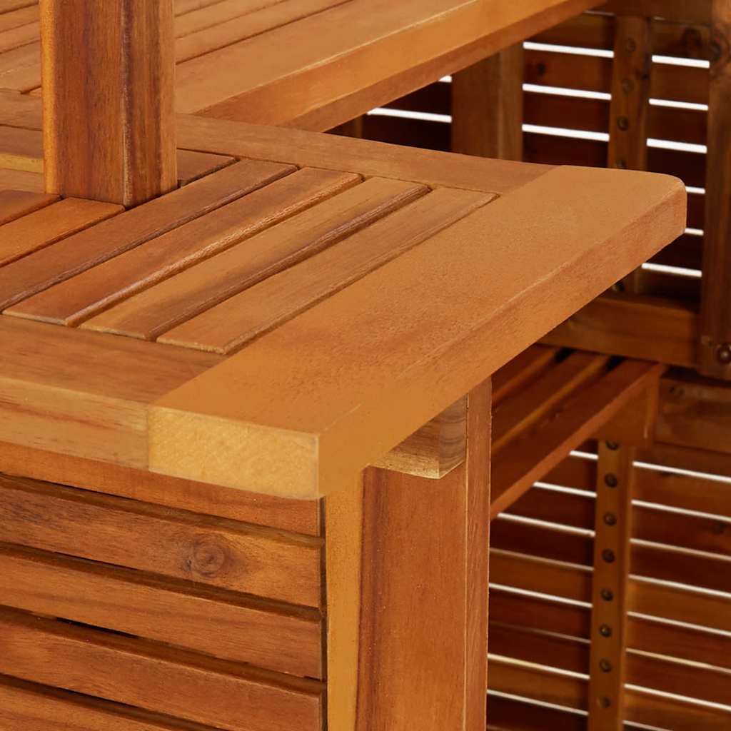 vidaXL 3 Piece Garden Bar Set Solid Wood Acacia 5