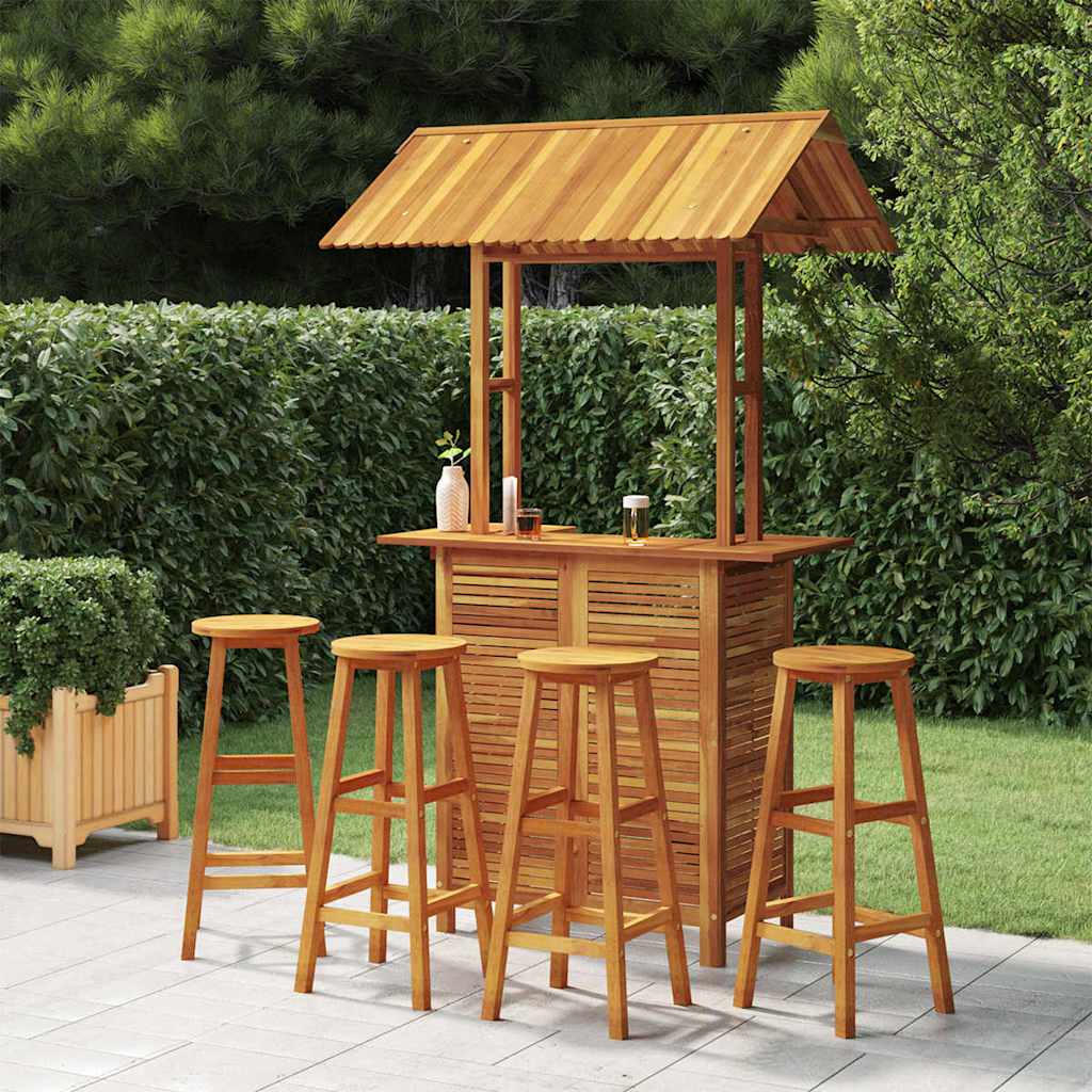 vidaXL 5 Piece Garden Bar Set Solid Wood Acacia 1