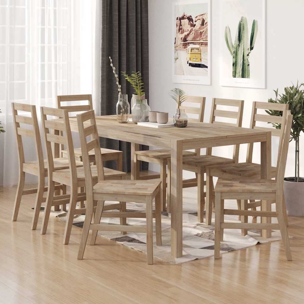 Dining Chairs Solid Acacia Wood 8