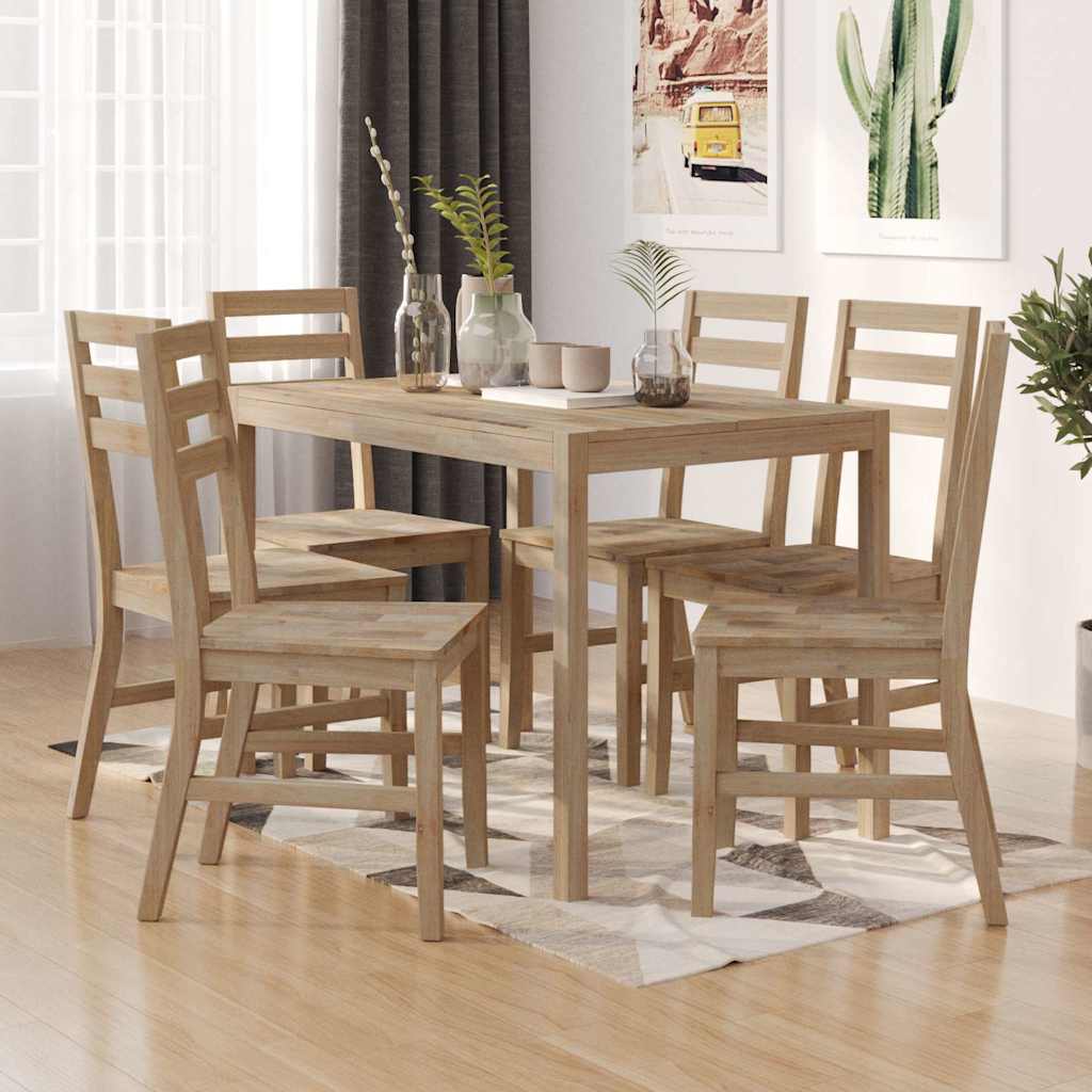 vidaXL 7 Piece Dining Set Solid Wood Acacia 1