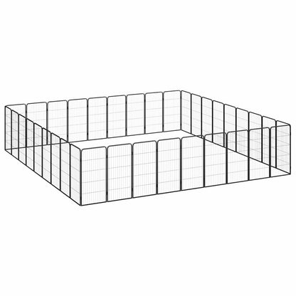 vidaXL 36-Panel Dog Playpen Black 50x100 cm Powder-coated Steel 3