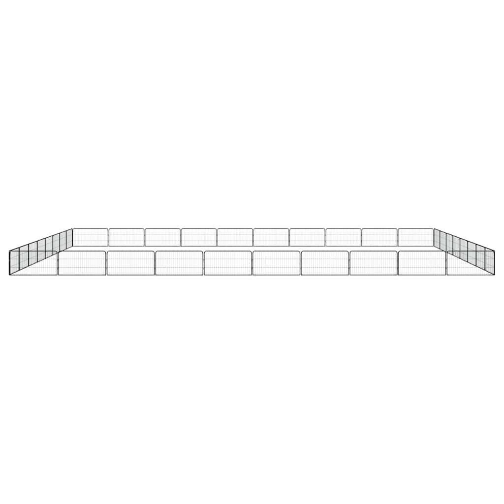 vidaXL 36-Panel Dog Playpen Black 100x50 cm Powder-coated Steel 2