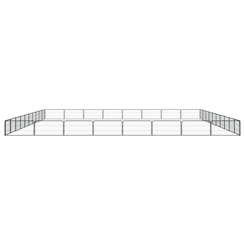 vidaXL 36-Panel Dog Playpen Black 100x50 cm Powder-coated Steel 4