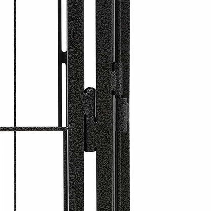 vidaXL Dog Playpen | Black | Powder-coated Steel | Large | Expandable 5