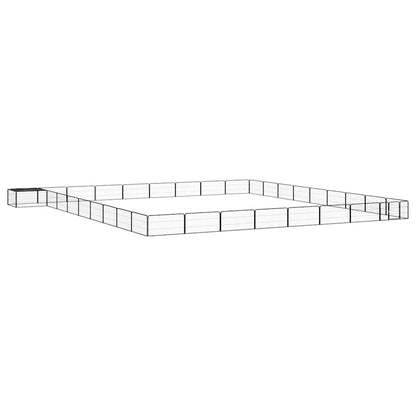 vidaXL 36-Panel Dog Playpen Black 100x50 cm Powder-coated Steel 1