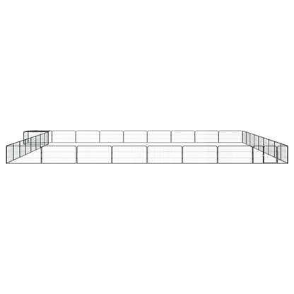vidaXL 36-Panel Dog Playpen Black 100x50 cm Powder-coated Steel 2