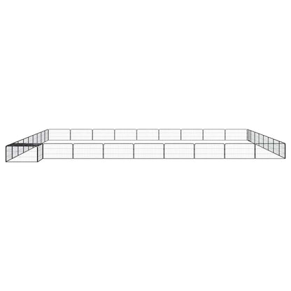 vidaXL 36-Panel Dog Playpen Black 100x50 cm Powder-coated Steel 3