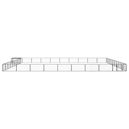 vidaXL 40-Panel Dog Playpen Black 100x50 cm Powder-coated Steel 2