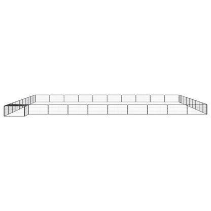 vidaXL 40-Panel Dog Playpen Black 100x50 cm Powder-coated Steel 3